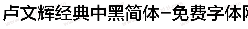 卢文辉经典中黑简体字体转换