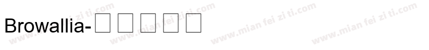 Browallia字体转换