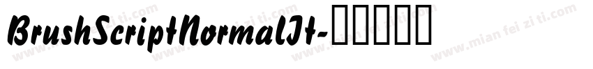 BrushScriptNormalIt字体转换