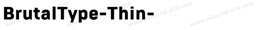 BrutalType-Thin字体转换