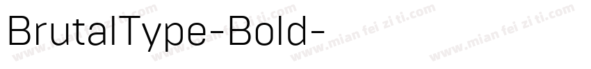 BrutalType-Bold字体转换