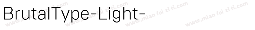 BrutalType-Light字体转换