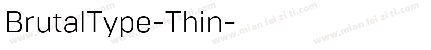 BrutalType-Thin字体转换