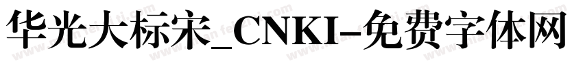 华光大标宋_CNKI字体转换