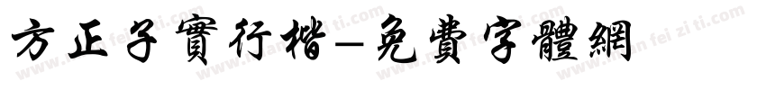 方正子实行楷字体转换