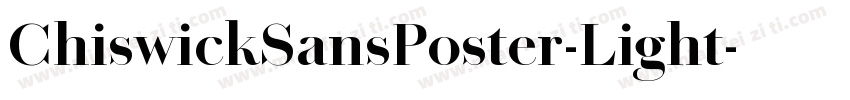 ChiswickSansPoster-Light字体转换