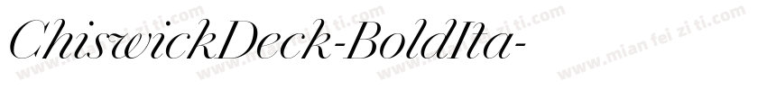 ChiswickDeck-BoldIta字体转换