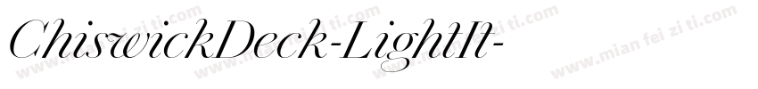 ChiswickDeck-LightIt字体转换