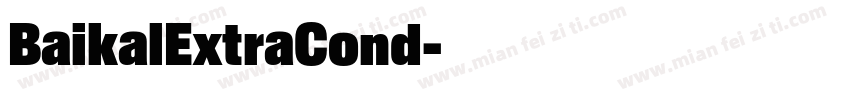 BaikalExtraCond字体转换