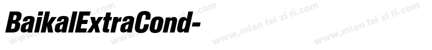 BaikalExtraCond字体转换
