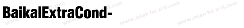 BaikalExtraCond字体转换
