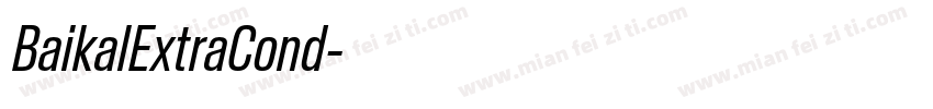 BaikalExtraCond字体转换