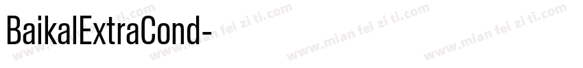 BaikalExtraCond字体转换