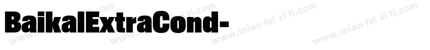 BaikalExtraCond字体转换