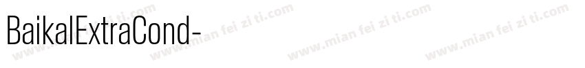 BaikalExtraCond字体转换