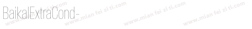 BaikalExtraCond字体转换