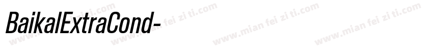 BaikalExtraCond字体转换