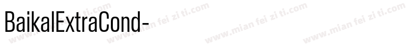 BaikalExtraCond字体转换