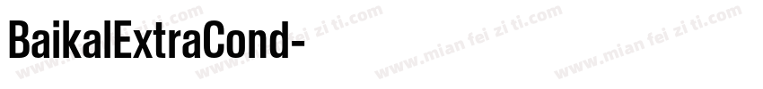 BaikalExtraCond字体转换