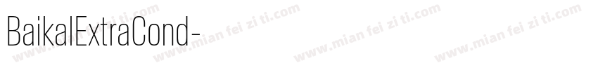 BaikalExtraCond字体转换