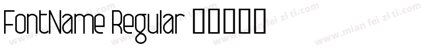 FontName-Regular字体转换