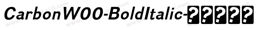 CarbonW00-BoldItalic字体转换