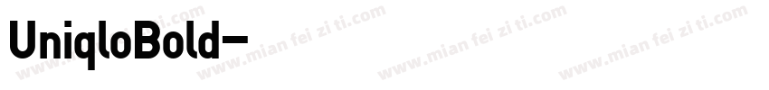 UniqloBold字体转换