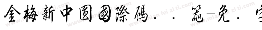 金梅新中圓國際碼转换器字体转换