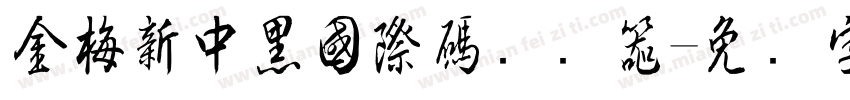 金梅新中黑國際碼转换器字体转换