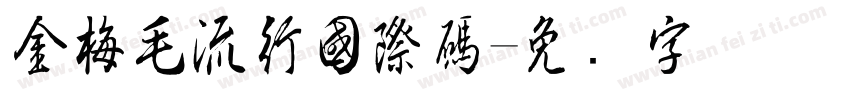 金梅毛流行國際碼字体转换