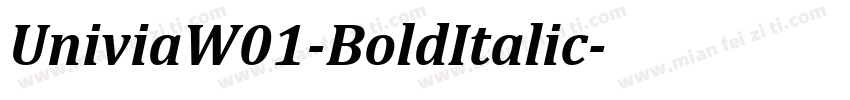 UniviaW01-BoldItalic字体转换