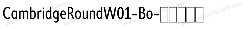 CambridgeRoundW01-Bo字体转换