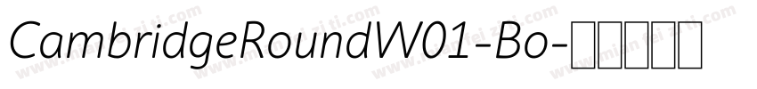 CambridgeRoundW01-Bo字体转换