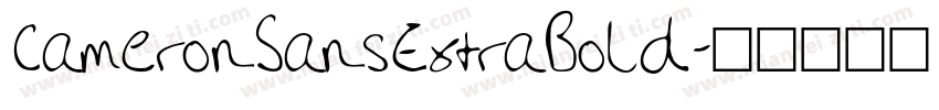 CameronSansExtraBold字体转换