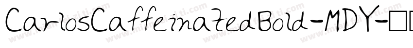 CarlosCaffeinatedBold-MDY字体转换
