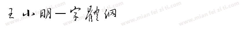王小明字体转换
