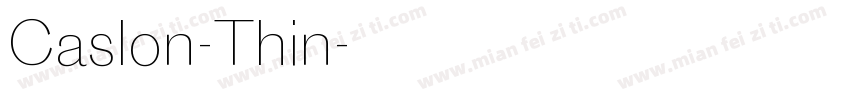 Caslon-Thin字体转换