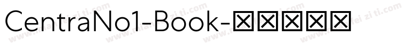 CentraNo1-Book字体转换