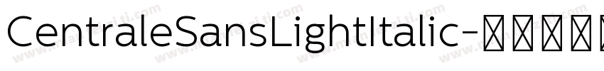 CentraleSansLightItalic字体转换