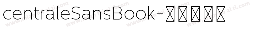 centraleSansBook字体转换