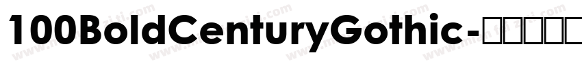 100BoldCenturyGothic字体转换