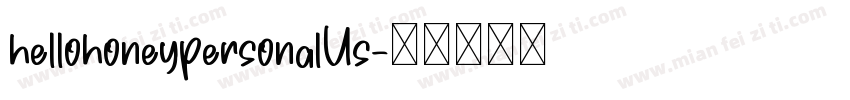 hellohoneypersonalUs字体转换