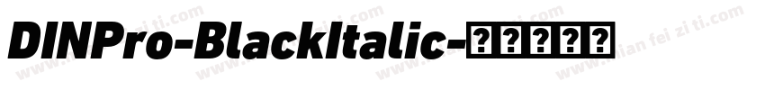 DINPro-BlackItalic字体转换