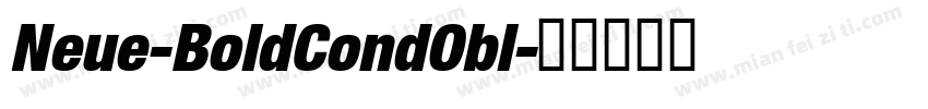 Neue-BoldCondObl字体转换