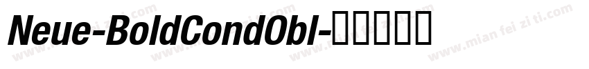 Neue-BoldCondObl字体转换