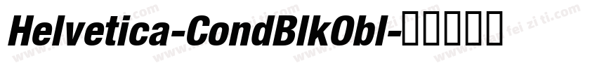 Helvetica-CondBlkObl字体转换