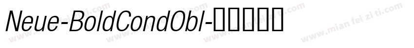 Neue-BoldCondObl字体转换