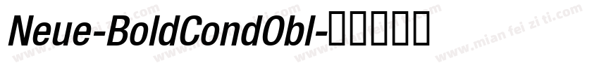 Neue-BoldCondObl字体转换