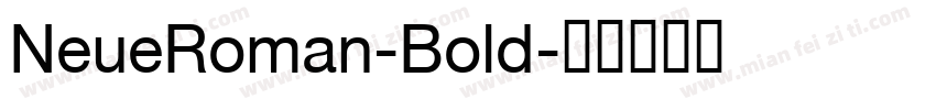 NeueRoman-Bold字体转换