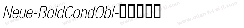 Neue-BoldCondObl字体转换